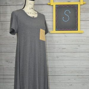 LuLaRoe Carly Solid Grey Legging Material